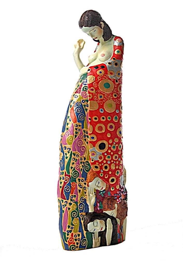 Hope II Woman With Patterned Art Nouveau Dress Statue by Gustav Klimt 9.25H - Museumize.com