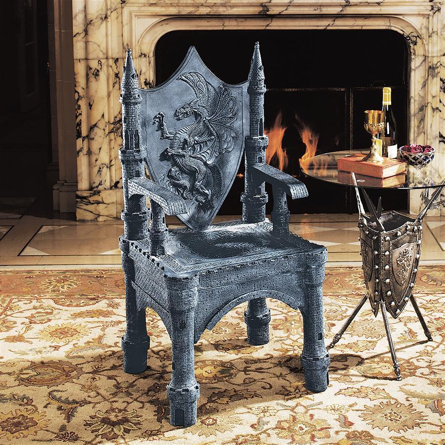 Dragon Of Upminster Castle Throne Chair 48.5H x 24W - Museumize.com