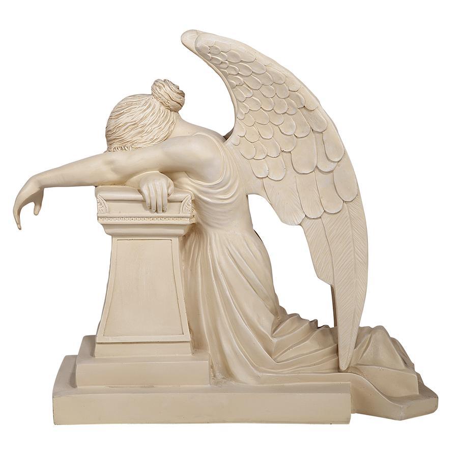 Angel of Grief Weeping Angel Remembrance Monument Garden Statue 24H - Museumize.com