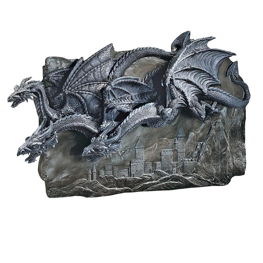 Morgoth Castle Dragons Wall Sculpture 18H x 30W - Museumize.com