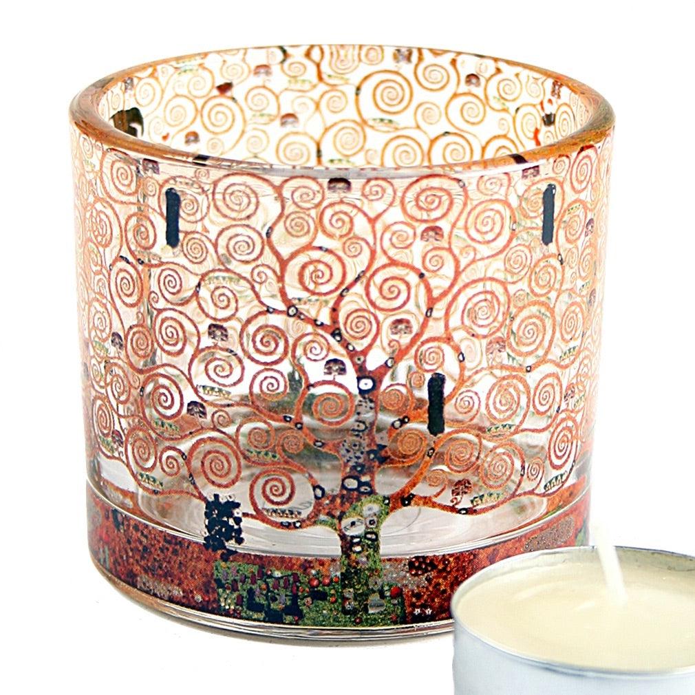 Klimt Fulfillment Glass Tealight Candleholder 2.3H - Museumize.com