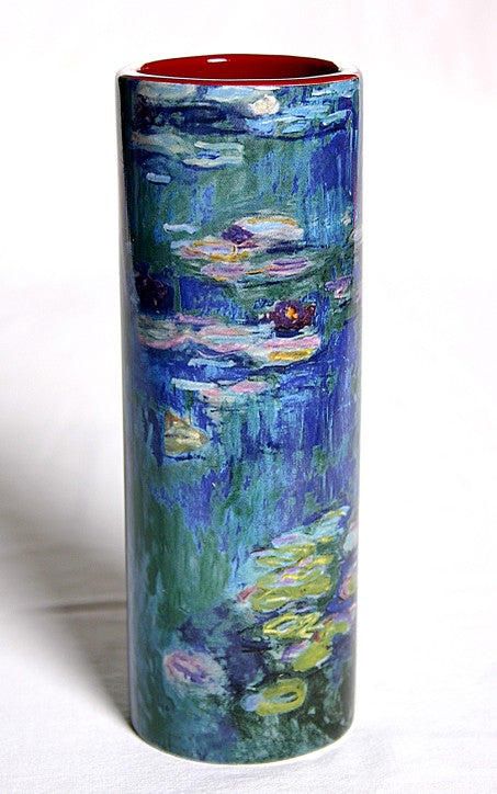 Monet Waterlilies Ceramic Flower Small Vase 7H