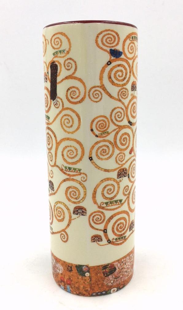 Klimt Woman Expectation Ceramic Flower Bud Small Vase 7H - Museumize.com