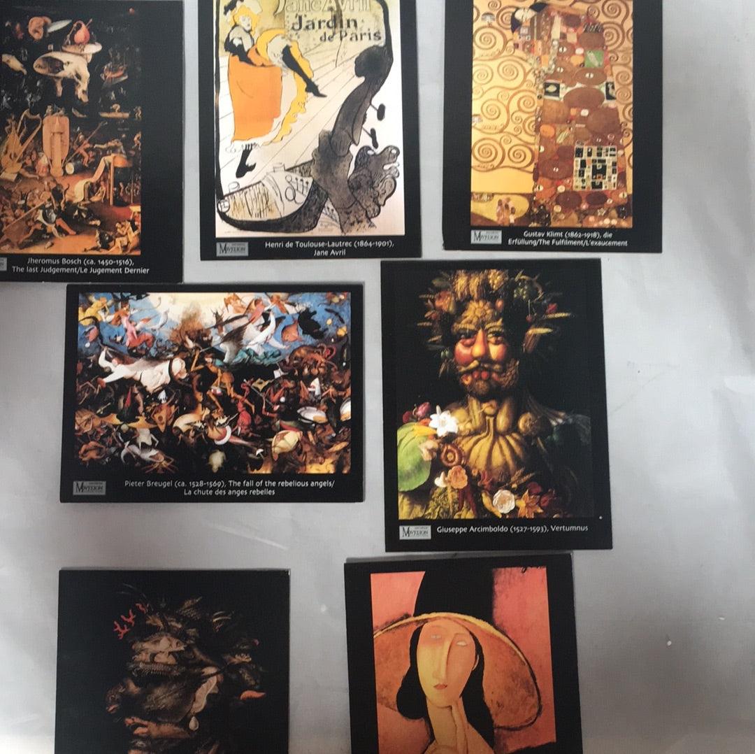 Small Prints Bosch Klimt Modigliani Toulouse-Lautrec set of seven 8L AS IS ATTIC no returns - Museumize.com