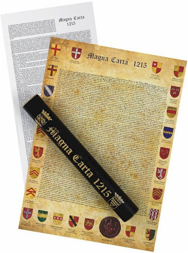 Magna Carta Replica and Translation in Ceremonial Tube 23.4L - Museumize.com