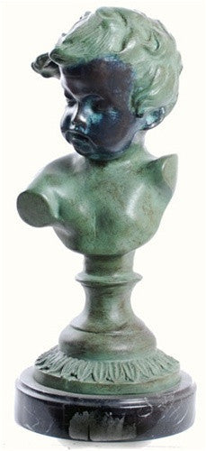 Museumize:French Girl Bust, Lost Wax Bronze - 7889