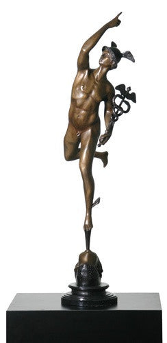 Museumize:Mercury / Hermes Lost Wax Bronze Sculpture by Giambologna 32H