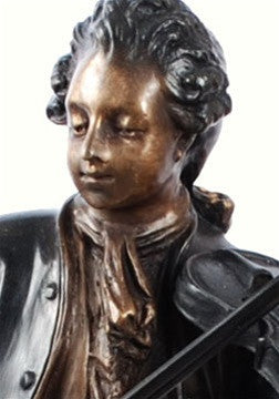 Museumize:Mozart Playing the Violin Statue, Lost Wax Bronze - 7932