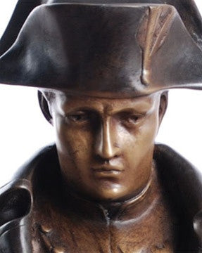 Napoleon with Eagle Bust Statue Lost Wax Bronze Metal 14H - Museumize.com