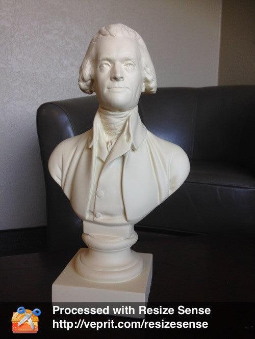 Thomas Jefferson American President Bust by Houdon White, Assorted Sizes - Museumize.com