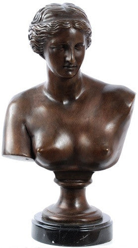 Museumize:Venus de Milo Greek Bust, Lost Wax Bronze - 7939