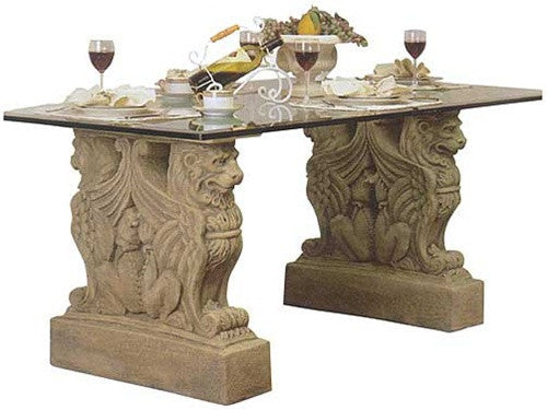 Lion Griffin European Castle Table Base 29H Home Decor - Museumize.com