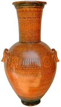 Funerary Greek Geometric Vase Museum Quality, Interior Design Grande 24.5H - Museumize.com