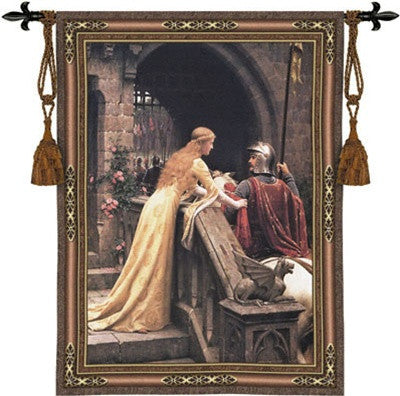 Godspeed Medieval Knight Woven Wall Hanging Cotton Tapestry - Museumize.com