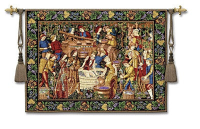 Grape Harvest Renaissance La Vendanges Classic Woven Wall Tapestry 75 x 53 - Museumize.com